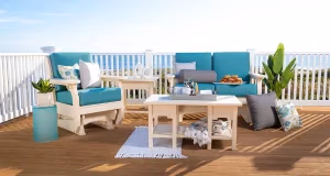 van buren deep seating glider chair and coffee table