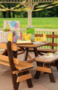 Two tone Poly dining furniture set