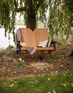 Black and Cedar Poly Adirondack Swing