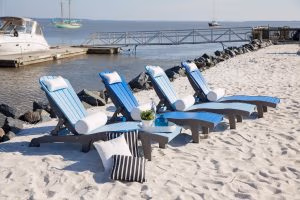 Four SeaAira Lounge Chair on the beach
