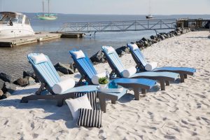 Four SeaAira Lounge Chair on the beach