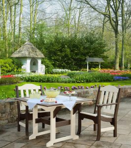 Two Tone Poly Garden Furniture Dining Set