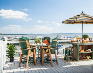 Great Bay bar table and chairs