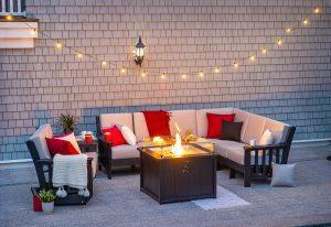 Blue mission deep seating poly chair