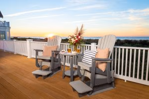 SeaAira Counter Height Gliders and Bistro Table