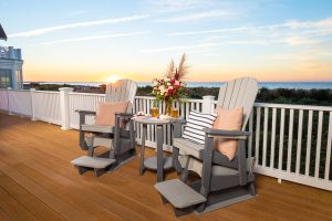 SeaAira Counter Height Gliders and Bistro Table