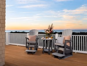 SeaAira Counter Height Gliders and Bistro Table