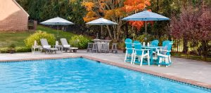 Poly table set with umbrella