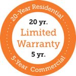 limited warranty. 20 yr residential and 5 year commercial