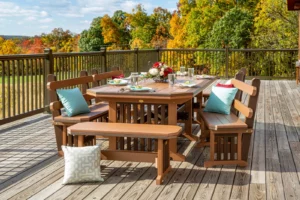 Mission Dining Table and benches