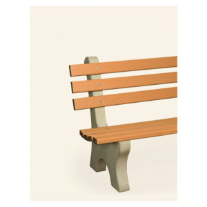72" Poly Park Bench with Natural Legs