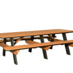 33" x 96" Table w/ Benches Attached
