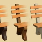 Park Bench Concrete Leg Stain Colors