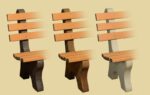 Park Bench Concrete Leg Stain Colors