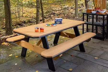 finch poly picnic table in woods