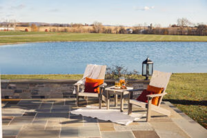 skyward poly patio furniture angled view lakeside chairs with rug